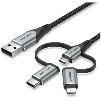 Кабель Vention 3 в 1 USB 2.0 AM CQJHF