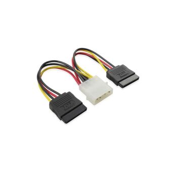 Кабель SATA питания-разветвитель 0.15 m GCR GC- ST205, MOLEX 4pin Greenconnect GC-ST205