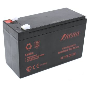 Батарея POWERMAN Battery CA1270, напряжение 12В, емкость 7Ач,макс. ток разряда 105А, макс. ток заряда 2.1А, свинцово-кислотная типа AGM, тип клемм F2, Д/Ш/В 151/65/94, 2.2 кг. CA1270/UPS