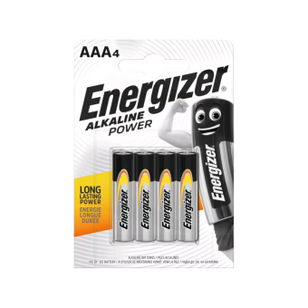 Батарейка AAA Energizer Alkaline power LR03 AAA BL4 (00-00000403)
