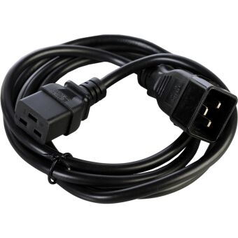Кабель с разъемом С19 - С20 на проводе ПВС 3*2.5 3.0 метра. черный Power Cube PVC-AP 3x2.5 C19C20 3.0m