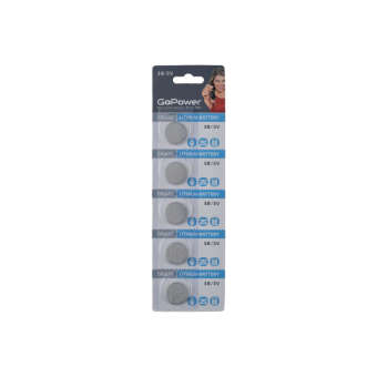 Батарейка CR1632 GoPower CR1632 BL5 Lithium 3V (5/100/2000) (5 шт.)