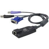 Модуль удлинителя, SVGA+KBD+MOUSE USB 2.0+AUDIO, 50 метр., для подкл. комплекта перключат. KN2124v/KN2140v/KN4124v/KN4140v, макс.разреш. 1920х1200, RJ45+HD-DB15+USB A-тип+2xMINI JACK, Female+4xMale, без Б.П.,(Virtual Media DDC2B) ATEN KA7177