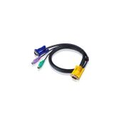 Кабель KVM PS/2 HD15M/USB A(M)--SPHD15M 3м ATEN 2L-5203P