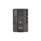ИБП POWERMAN Brick 650 PLUS, линейно-интерактивный, 650ВА, 360Вт, 4 евророзетки с резервным питанием, 4 евророзетки с фильтрацией, USB, защита RJ45/RJ11, батарея 12В 7Ач 1 шт., 293мм х 202мм х 93мм, 4.5 кг.
