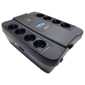 ИБП SPD-750U LCD, линейно-интерактивный, цифровой дисплей, 750 ВA, 450 Вт, 4 евророзетки с резервным питанием, 4 евророзетки с фильтрацией, USB, защита RJ45/RJ11, батарея свинцово-кислотная 12В 9Ач, ШхГхВ 285х232х103мм, 7.4 кг Powercom Spider SPD-750U L