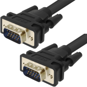 Greenconnect Кабель SVGA 5.0м чёрный, позолоченные контакты, ферритовые кольца, OD8.0mm. 15M VGA (m) - VGA (m) 5м