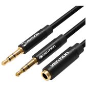 Разветвитель Vention mini Jack 3.5 mm F/mini Jack 3.5 mm M x 2 - 1 м (BBDBF)