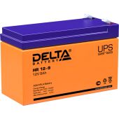 Батарея DELTA серия HR, HR 12-9, напряжение 12В, емкость 9Ач (разряд 20 часов), макс. ток разряда (5 сек.) 135А, макс. ток заряда 2.7А, свинцово-кислотная типа AGM, клеммы F2, ДxШxВ 151х65х94мм., вес 2.78кг., срок службы 8 лет. UPS HR 12-9 (12V / 9Ah)