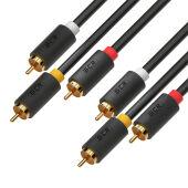 GCR Кабель 3.0m видео-аудио 3 х RCA Greenconnect GCR-54137