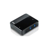 Переключатель, электрон., USB, 2 User > 2 устройства + клавиатура + мышь, 2 USB A-тип > 4 USB A-тип, Male > Female, со встроен. шнурами 2х1.2м., (USB 2.0) ATEN US234