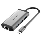 Мультифункциональный хаб USB Type C 6 в 1 Vention CNCHB