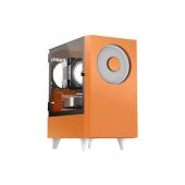 Корпус без блока питания WIZMAX M-ATX Mini Tower case EM1 Woofer Orange
