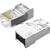 Коннектор Vention RJ45 (8p8c), FTP cat. 5e, под витую пару, экранированный (10шт.) (IDAR0-10)