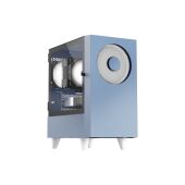 Корпус без блока питания WIZMAX M-ATX Mini Tower case EM1 Woofer Blue