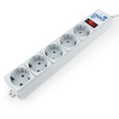 Фильтр-удлинитель Power Cube B 1.9 м 5 розеток (серый) 10А/2,2кВт Power Cube B (1.9 м, 5 розеток)