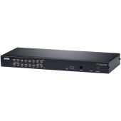 Переключатель KVM, 1 local user PS2+VGA+1 IP user => 16 cpu (PS2/USB/Sun+VGA)/RS232, без шнуров KH1516AI/KH1516AI-AX-G ATEN KH1516AI