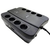 ИБП SPD-550U LCD, линейно-интерактивный, цифровой дисплей, 550 ВA, 330 Вт, 4 евророзетки с резервным питанием, 4 евророзетки с фильтрацией, USB, защита RJ45/RJ11, батарея свинцово-кислотная 12В 7.2Ач, ШхГхВ 285х232х103мм, 6.8 кг Powercom Spider SPD-550U