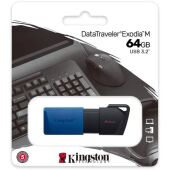 Флэш USB Kingston 64GB USB 3.2 Gen 1 DataTraveler Exodia M (Black + Blue) DTXM/64GB 64GB USB 3.2 Gen 1