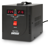 Стабилизатор POWERMAN AVS 1500D, черный, ступенчатый регулятор, цифровые индикаторы уровней напряжения, 1500ВА, 140-260В, максимальный входной ток 10А, 2 евророзетки, IP-20, напольный, 200мм х 160мм х 190мм, 4 кг.