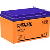 Батарея DELTA серия HR, HR 12-12, напряжение 12В, емкость 12Ач (разряд 20 часов), макс. ток разряда (5 сек.) 180А, макс. ток заряда 3.6А, свинцово-кислотная типа AGM, клеммы F2, ДxШxВ 151х98х95мм., вес 3.72кг., срок службы 8 лет. UPS HR 12-12 (12V / 12Ah