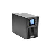 ИБП POWERMAN Online 1000, LCD, двойного преобразования, 1000ВА, 900Вт, 4 штуки IEC320 С13 с резервным питанием, USB, RS232, слот SNMP, разъем EPO, батарея 12В 9Ач 2 шт., 1 кабель для нагрузки C13/C14, 144 х 209 х 293 мм., 9.16кг. ИБП Online 1000I