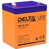 Батарея DELTA серия HR, HR 12-5,8, напряжение 12В, емкость 5.8Ач (разряд 20 часов), макс. ток разряда (5 сек.) 75А, макс. ток заряда 1.74А, свинцово-кислотная типа AGM, клеммы F2, ДxШxВ 90х70х101мм., вес 1.95кг., срок службы 8 лет. UPS HR 12-5.8 (12V / 5
