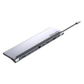 Док-станция Vention USB Type-C M/HDMI F+VGA F+DisplayPort F+RJ45+USB 3.0+USB 2.0 Type-AF+USB Type-C F+DC Jack 3.5mm+SD F+microSD F (THSHC)