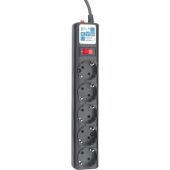 Фильтр-удлинитель Power Cube 5,0 м 5 розеток (черный графит) 10А/2,2кВт Surge protector Power Cube SPG5-C5