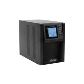 ИБП POWERMAN Online 2000, LCD, двойного преобразования, 2000ВА, 1800Вт, 8 штук IEC320 С13 с резервным питанием, USB, RS232, слот SNMP, разъем EPO, батарея 12В 9Ач 4 шт., 1 кабель для нагрузки C13/C14, 191 х 337 х 460 мм., 19.64 кг. Online 2000I