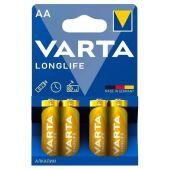 Батарейка AA Varta LONGLIFE LR6 AA (04106101414)