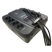 ИБП SPD-550U LCD, линейно-интерактивный, цифровой дисплей, 550 ВA, 330 Вт, 4 евророзетки с резервным питанием, 4 евророзетки с фильтрацией, USB, защита RJ45/RJ11, батарея свинцово-кислотная 12В 7.2Ач, ШхГхВ 285х232х103мм, 6.8 кг Powercom SPD-550U LCD US