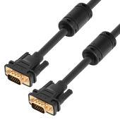 GCR Кабель PROF Premium SVGA 1.8m чёрный, GOLD, ферритовые кольца, OD8.0mm, 15M Greenconnect GCR-VM2VM2-1.8m