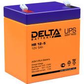 Батарея DELTA серия HR, HR 12-5, напряжение 12В, емкость 5Ач (разряд 20 часов), макс. ток разряда (5 сек.) 75А, макс. ток заряда 1.5А, свинцово-кислотная типа AGM, клеммы F2, ДxШxВ 90х70х101мм., вес 1.8кг., срок службы 8 лет. UPS HR 12-5 (12V / 5Ah)