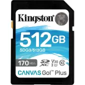 Карта памяти Kingston 512GB SDXC Canvas Go Plus 170R C10 UHS-I U3 V30 Canvas Go Plus SDG3/512GB